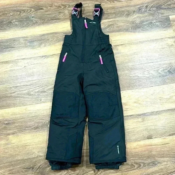 Champion Black Pink Winter Snow Ski Pant Overall Bibs Suspenders Girls X-Small - Picture 1 of 10